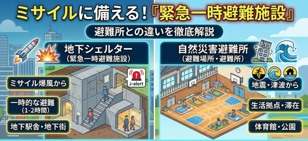 Jアラートが鳴ったらどこへ行く?今すぐ確認したい「緊急一時避難施設」の役割 Jアラートが鳴ったらどこへ行く?今すぐ確認したい「緊急一時避難施設」の役割